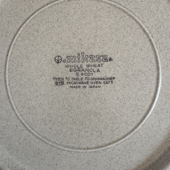 Vintage MIKASA Whole Wheat Granola 11" Dinner Plates Service For Five (5) Japan - Picture 5 of 6